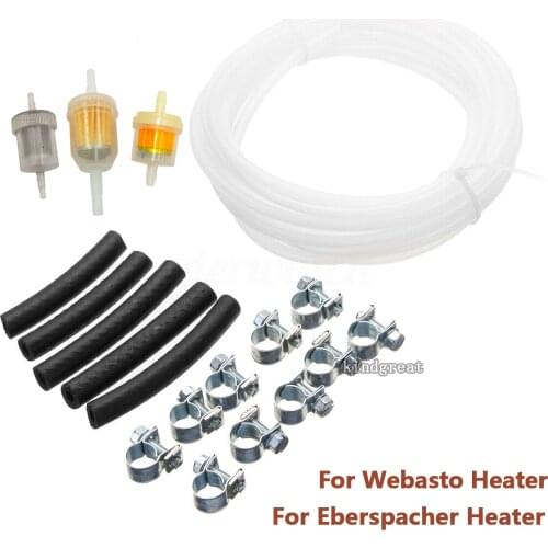 Kindgreat Car Air Parking Heater Pipe Replacement Fuel Line Hose Clamp Oil Fuel Filter For Webasto Eberspacher Diesel Heater