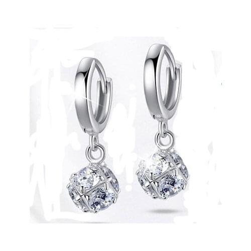 REETI New arrival shiny CZ zircon 925 sterling silver ladies stud earrings jewelry birthday gift wholesale anti-allergic women