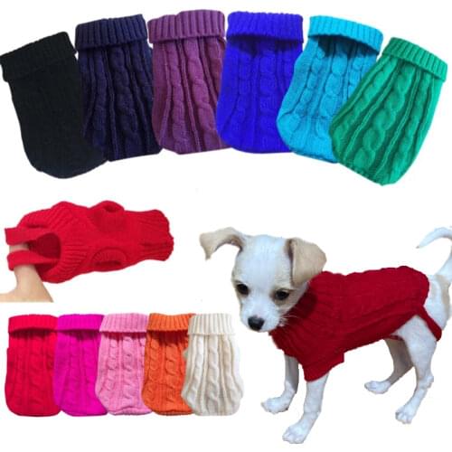 Dog Winter Clothes Knitted Pet Clothes For Small Medium Dogs Chihuahua Puppy Pet Sweater Yorkshire Pure Dog Sweater Ropa Perro