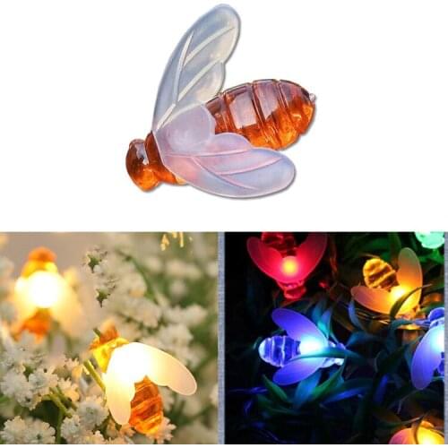1.5m 3m Cute bee led Night light for battery powered decoration string lights outdoor garden decoration lanterns flashing lights