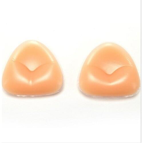 1 Pair Silicone Triangle Bikini Swimsuit Bra Inserts Pasties Women Accessories Removeable Lift Bra Pads Push Up Breast Enhancer