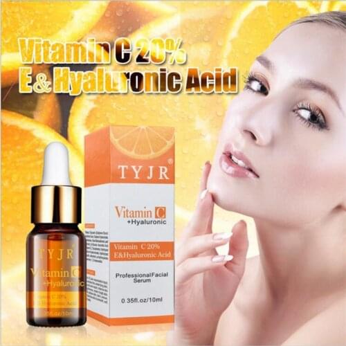 100% Pure Vitamin C + Hyaluronic Acid Smoothing Face Serum Anti Vc Face Serum 10ML