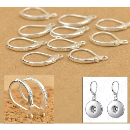 100PCS Jewellery Components 925 Sterling Silver Handmade DIY Beadings Findings Earring Hooks Leverback Earwire Fittings