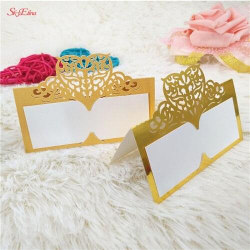 100pcs Laser Cut Heart Shape Table Name Card Wedding invitations Place Card Wedding Party Decoration Favor 5zSH871