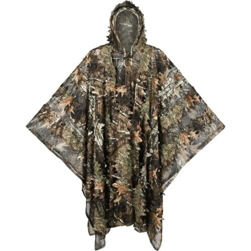 3D Bionic Maple Leaf Ghillie Suits Tactical Suits Sniper Clothes Hunting Shooting Wildlife Photography Poncho Cloak Uniform