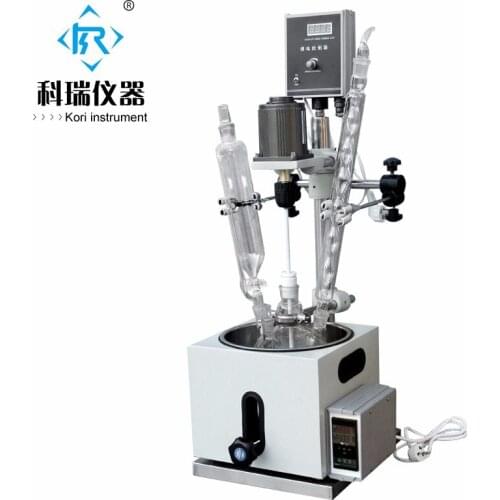 5L Glass Process Reactors works by Single-lined Glass Reactor for heating distillation in laboratory and Industrial