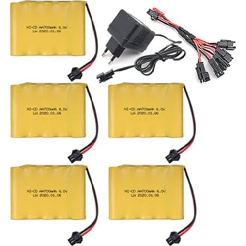 6v 700mah AA NI-CD Battery with charger For Rc toys Cars Tanks Robots Guns Boats AA 6v 700mah Rechargeable Battery Pack