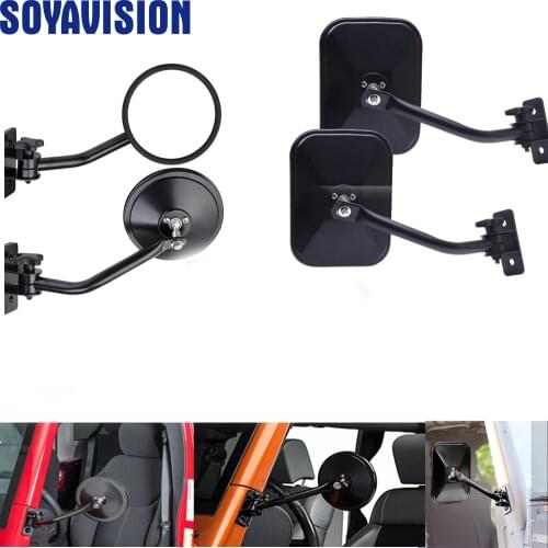 Pair Car Rear View Mirror Side Rearview Mirrors For Jeep for Wrangler TJ&JK 1997-2017 Quick Release