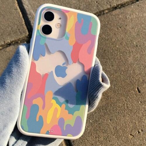 Colorful Translucent Luxury Phone Case For iPhone 12 Mini 11 Pro Max XR XS Max SE 2020 78 Plus Bumper Soft Protective cover