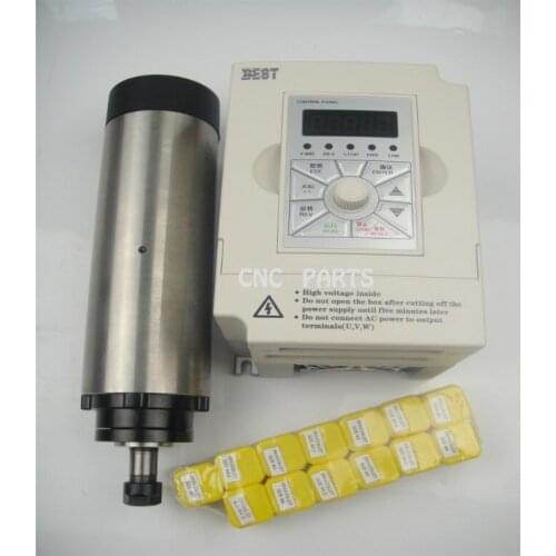 CNC milling spindle ER11 800w air cooling spindle motor +1.5KW inverter+ 13 pieces ER11collets