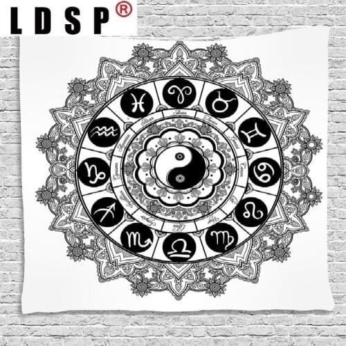 LDSP Tapestry Tai Chi Constellation Wall Rugs Wall Hanging Fabric Mural Background Cloth Towel Beach Fabric Blanket Home Decor