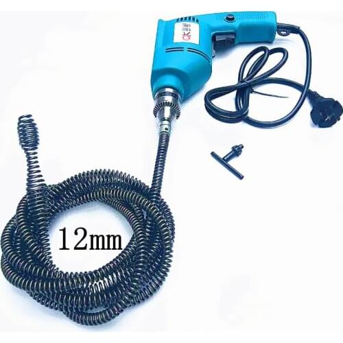 3-5M Length Pipe Dredging Tool Drain Snake Cleaner Sticks Clog Remover Cleaning Extension Spring With Connector for Kitchen Sink