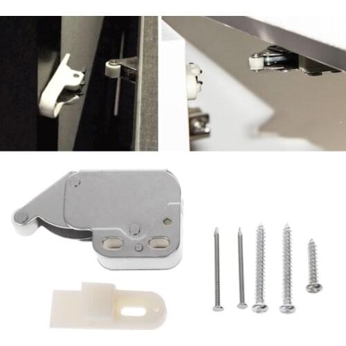 Mini Push Catch Latch Cabinets Anti-Theft Safety Cupboard Doors With Cross Keys