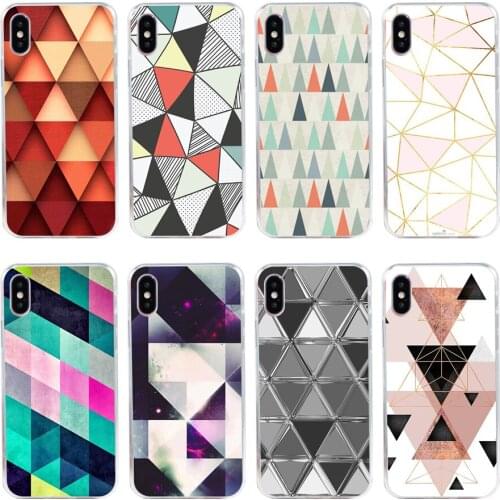 72H triangular pattern Soft Silicone Tpu Cover phone Case for iphone 5 5s se X XR XS Max case