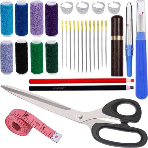 Imzay Sewing Kit With Sewing Thread Seam Rippers Large Eye Stitching Needles Thimble And Other Accessories For DIY Crafts
