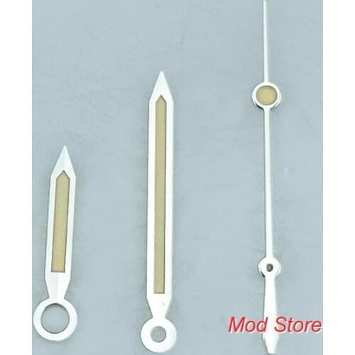 NEW Silver/Orange Watch Hands Green Luminous Hands Fit NH35 NH36 Fashion Longer Version Rail Master Style