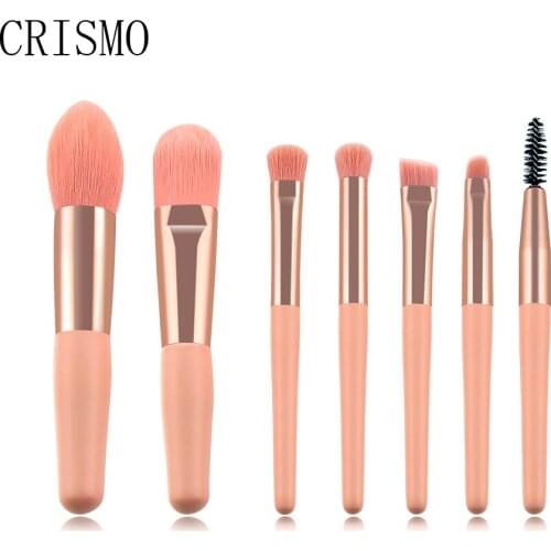 CRISMO Portable Makeup Brush Set Foundation Powder Blush Make Up Brush Set Face Beauty Cosmetic Tool Pincel Maquiagem