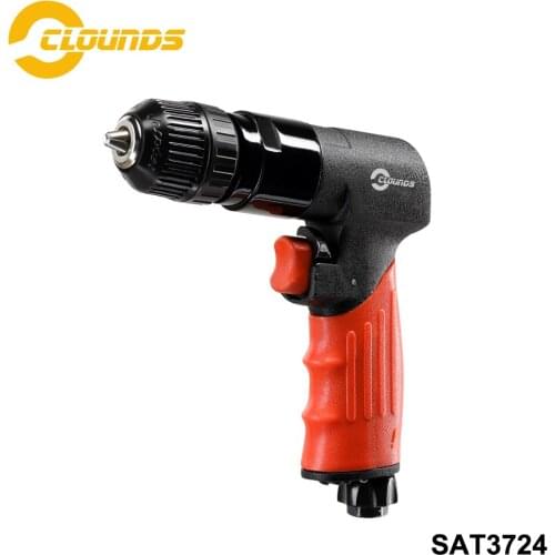 SAT3724 Pneumatic 3/8 Collet Drilling Machines Pistol Type Reversible Air Power Driller Tools