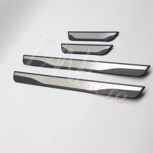 Car Styling Stainless Steel Door Sill Scuff Plate Guard Sills Protector Trim For Renault Koleos 2016-2020