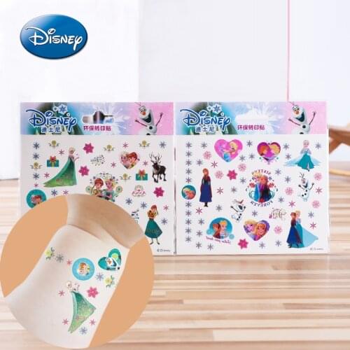 Disney Frozen Elsa Anna Tattoo Stickers Cartoon Mickey Minnie Snow White Princess Sofia Personalized Waterproof Watch Stickers