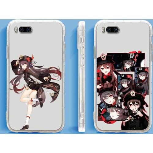 Hu Tao Genshin Impact Phone Case For Xiaomi Mi Max Note 3 A2 A3 8 9 9T 10 Lite Pro Ultra transparent painting funda tpu coque