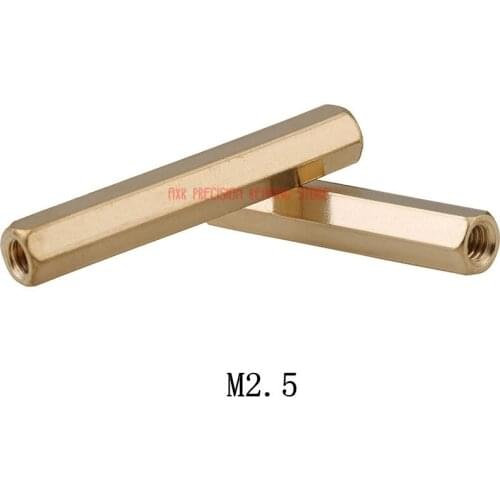 Wood Screws Tornillos Para Madera Screw 100pcs M2.5 Brass Spacer X 5/6/7/8/10/11/12/14/15/16/18/20/25 Female To Hex Standoff