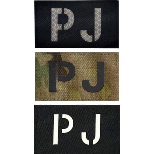 Air Force Multicam Infrared IR patch Embroidery PJ para Pararescue Jumper badge PJ IFF Tactical Fastener Patch emblem