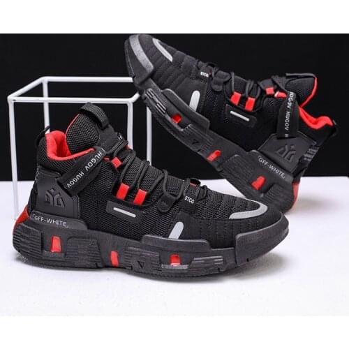 Breathable Mesh Casual Sneakers Men High Street Fashion Shoes Height Increasing Platform Zapatillas Outdoor Jogging Zapatos