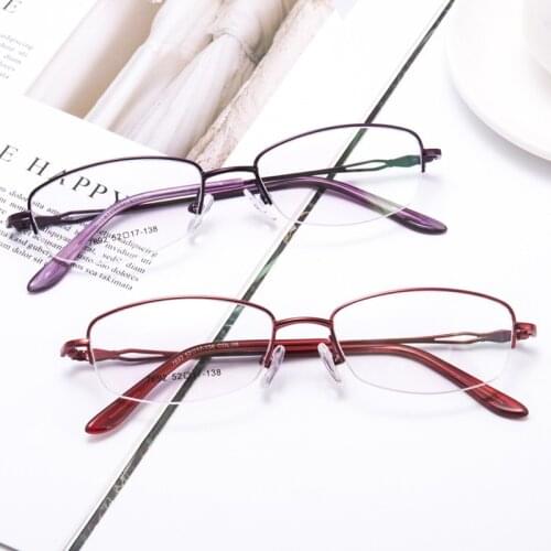 Fashion New Myopic Glass Frame Ultra Light Metal Half Frame Brand Womens Glass Frame Glasses Frame Women