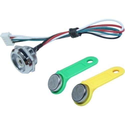 TM probe DS9092 Zinc Alloy probe iButton probe/reader with LED+2pcs Dallas DS1990A DS1990A-F5 TM card