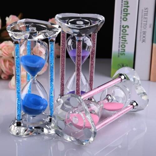 15/30/15/60 Minutes Crystal Hourglasses Colorful Sand Clock Timer Unique Birthday Gift Home Decorations