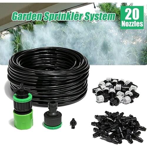 20m DIY Drip Irrigation System Automatic Watering Garden Hose Micro Drip Watering Kits with Adjustable Drippers