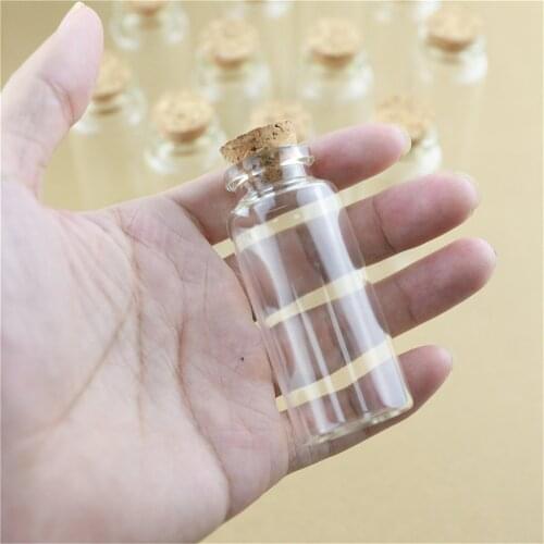 24 Pieces 30*70mm 30ml Glass Jars Bottles Test Tube Corks Crafts Jars Stopper Transparent Empty Small Glass Vial Bottles