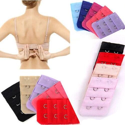 5Pcs 2 Hook Bra Extender For Womens Elastic Bra Extension Strap Hook Clip Expander Adjustable Belt Buckle Underwear 6 Colors