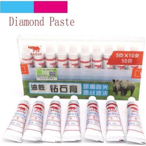 6pcs W0.5 ~40 Diamond Polishing Lapping Paste Compound Syringes Micron Glass Metal Grinding Polishing Abrasive Tools