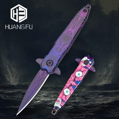 7CR13MOV Portable Folding Knife Outdoor Tactical Hunting Knife Stainless Steel Camping EDC Tool Pocket Knife for Hunter