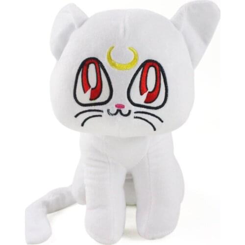 Anime White Artemis Cat Cartoon Figure Plush Doll Stuffed Toys 18CM