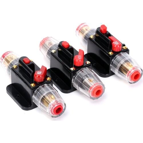 DC 12V-24V 30A/60A/100A Manual Reset Circuit Breaker Suitable For Car Audio Marine Boat Stereo Switch Inverter Replace Fuses