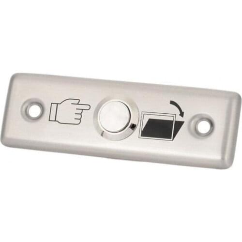 Free shipping Aluminum Alloy push exit button door eixt release button for access control system ON / OFF Button Switch (Silver)