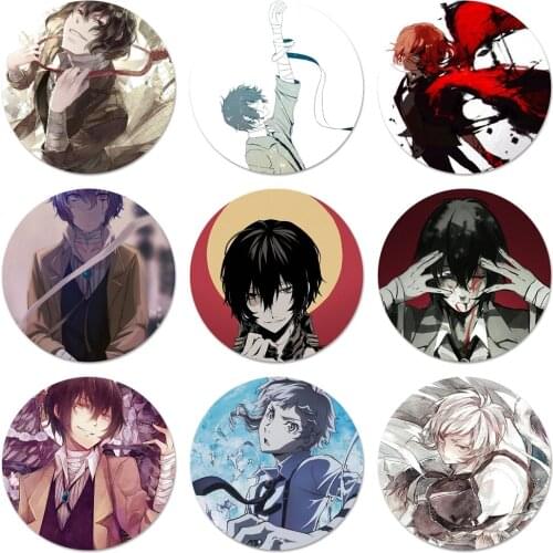Bungou Stray Dogs Icons Pins Badge Decoration Brooches Metal Badges For Backpack Decoration 58mm