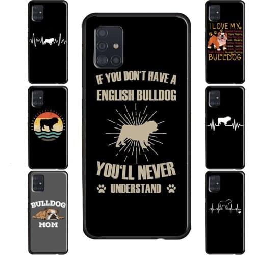 English Bulldog Heartbeat Case For Samsung Galaxy S21 Ultra Note 20 S8 S9 S10 Plus S20 FE S10e Note 9 Note 10 Plus