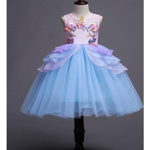 Elegant Baby Girl Evening Dress For Wedding Party Princess dress Performance Stage Tutu Dress Kids Costume Baby Gir Clothes