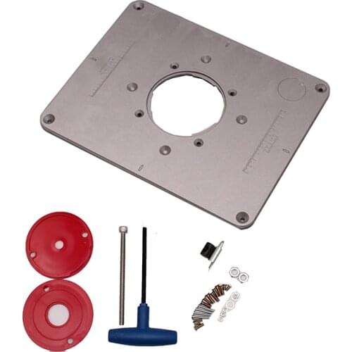 Aluminum Router Table Insert Plate Electric Wood Milling Trimming Machine Flip Plate Guide for Wood Router Engraving Machine