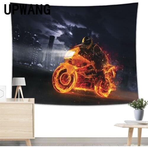 Motorcycle Tapestry Wall Hanging Sandy Beach Picnic Rug Camping Tent Sleeping Pad Home Decor Bedspread Sheet Wall Cloth