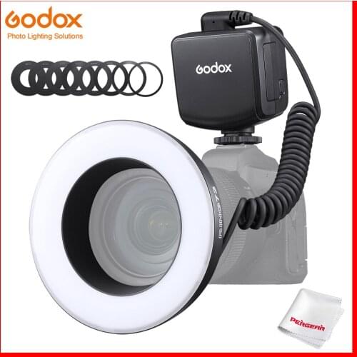 Godox RING72 Macro LED Ring Light 8W 5600K CRI96+ TLCI97+ with 8 Lens Adapter Rings for Canon Nikon Pentax Olympus DSLR Cameras