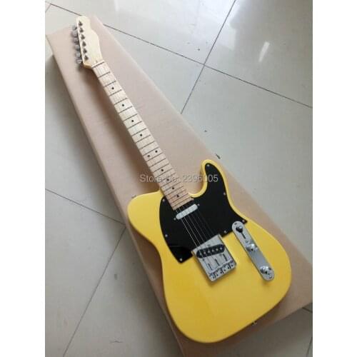 Hot sale factory direct ,tele guitar,yellow color guitar,gloss finish,chrome hardware,free shipping