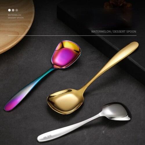Stainless Steel Coffee Spoon For Tea Kitchen Gadget And Accessories Silver Gold Color Dessert Spoon Christmas Gift Soup Spoons b