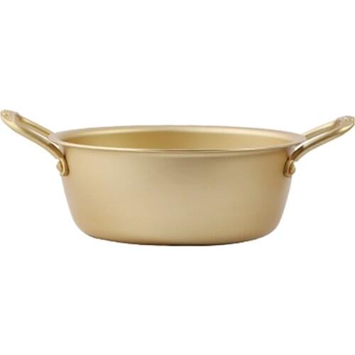 Creative Cooking Pots Fast Food Noodles Soup Pot Ramen Pot Small Kitchen Saucepan Pan Cookware with Two Handles Aluminum