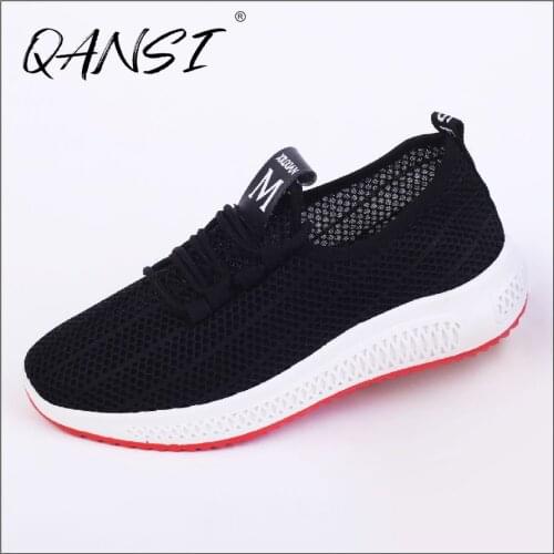 Summer Casual Womens Vulcanize Shoes Comfy Breathable Women Vulcanize Shoes Flat Soft Mesh Sneakers Slip on Running Sneakers