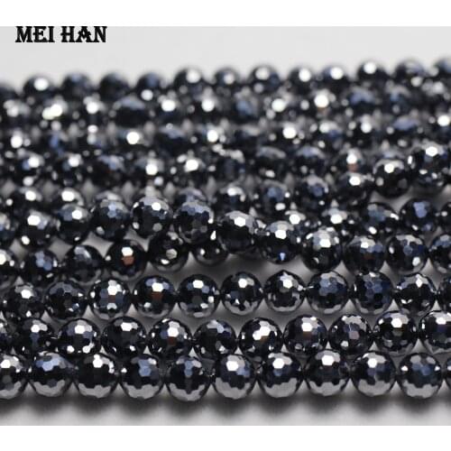 Free shipping Terahertz (2strands/set) 6mm faceted round health energy loose stone beads for jewelry making design